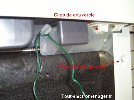 Démontage du dessus lave-vaisselle Siemens